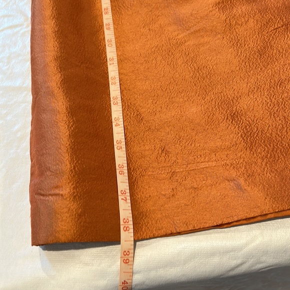 Ellen Tracy Silk Dress Size 12 Copper Colored Brown Zip Back Lined Gently Worn - Picture 4 of 8